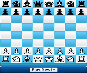 Zlatan och Schack - Spela Schack gratis online här - bild av Schackbräde med blå och vita schackrutor