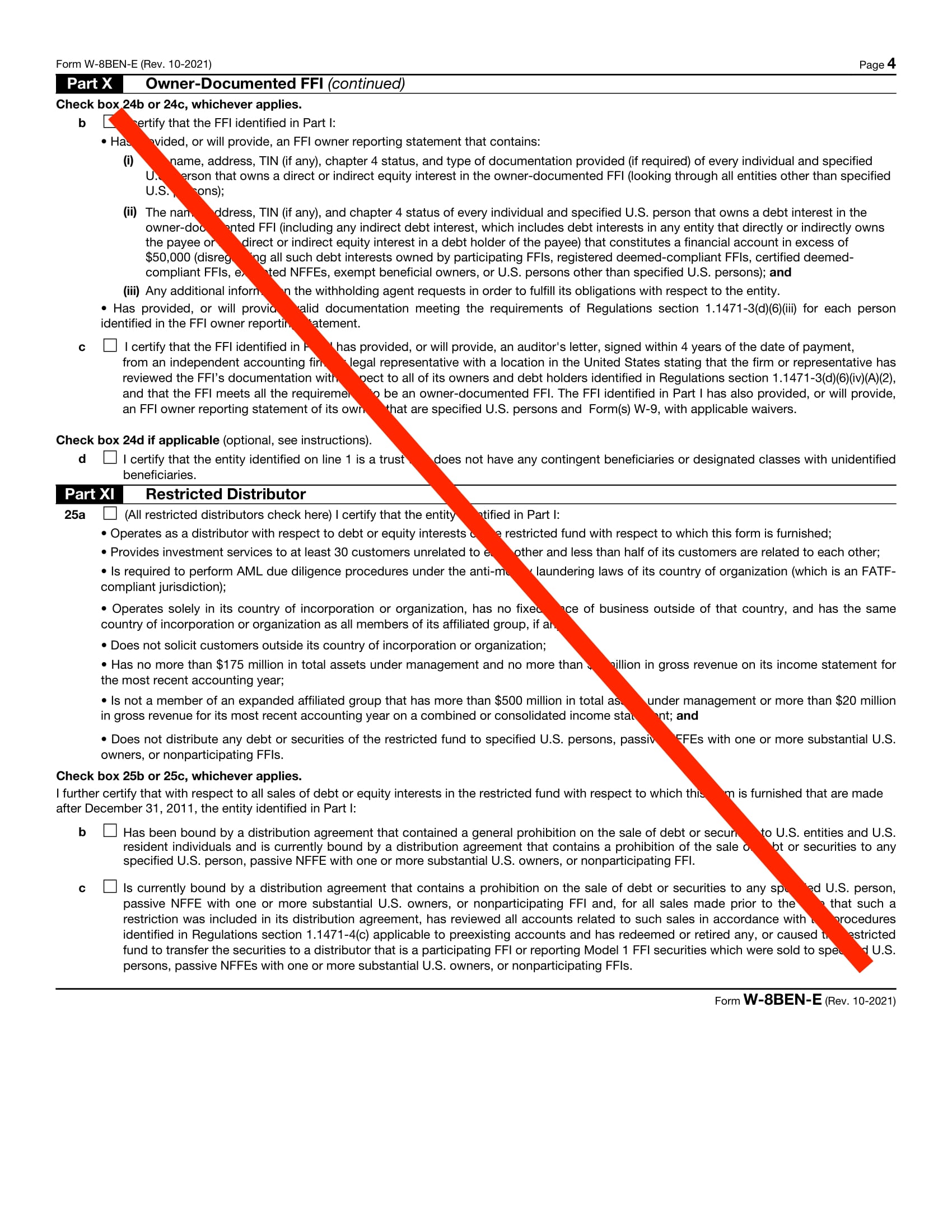 How do I fill out Form W-8BEN-E? (Page 4)